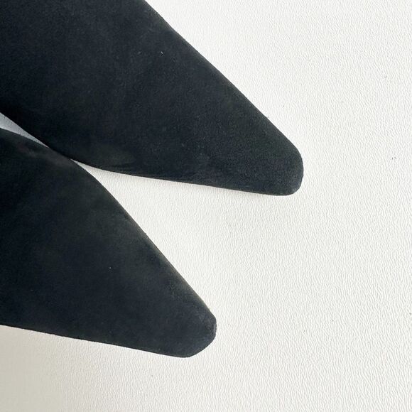 DIOR Optic-D Black Tortoiseshell Heel Ankle Boot Size 37.5 Pointed Toe Leather - Picture 9 of 16